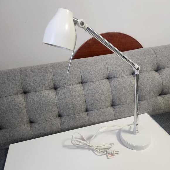 Ikea Trole Work Desk Lamp (Discontinued Model) - White and Silver - Picture 3 of 8